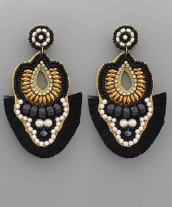 Pendientes Clásicos Ligeros Hechos a Mano con Cuentas, Joyería de Moda para Mujer, Nueva Colección de MULTI CRAFT - Product Image 4