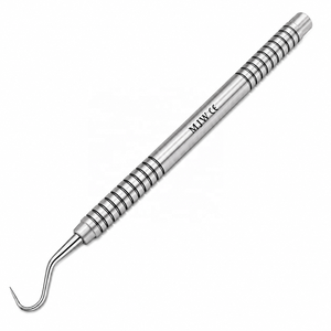 Sonda exploradora dental de doble punta de acero inoxidable, instrumento de diagnóstico dental con mango ergonómico - Product Image 4