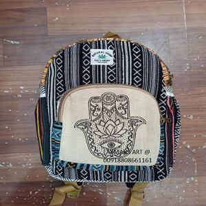 Sacs à dos en coton chanvre Sacs à dos en chanvre designer chanvre coton Sacs à dos en gros - Product Image 4