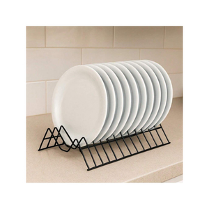 Premium Stainless Steel Plate <b>Rack</b> & Dish Stand Space-Saving <b>Kitchen</b> Storage Holder with 6 Sections Cabinet Organizer for Plates - Product Image 5