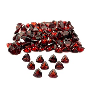 6mm Natural <b>Garnet</b> Trillion Cut Loose Gemstone Faceted <b>Garnet</b> Stone For Jewelry Making Calibrated Wholesale Bulk By Manufacturer - Product Image 1