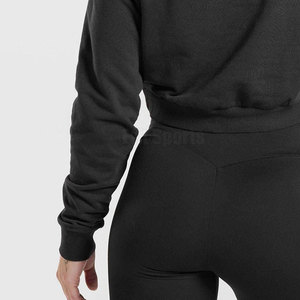Pakistan Manufacturer Women <b>Winter</b> Hooded Crop <b>Top</b> Hoodie Full Sleeve Breathable Eco-Friendly Front Customizable High Quality - Product Image 4