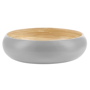 Cuenco para servir ensalada de bambú biodegradable ecológico, juegos de regalo de cocina de fibra hechos a mano para frutas o ensaladas de Vietnam - Product Image 1