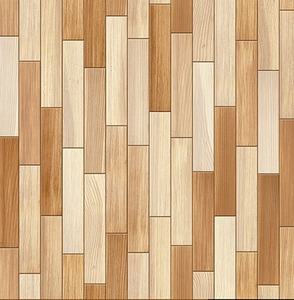 400x400mm Glossy Wood Strip Design <b>Ceramic</b> Floor Tiles – Digital Wooden Pattern Tiles for Living Room 400x400mm Glossy Series - Product Image 1