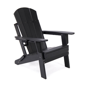 Chaise pliante Adirondack en HDPE - Chaise de jardin et de terrasse de style américain - Product Image 1