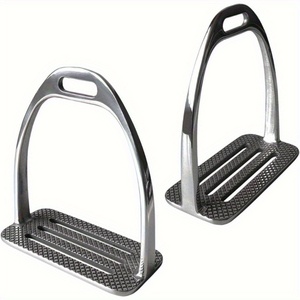 Estribos Duraderos para Montar a Caballo, Resistentes al Óxido, de Acero, Antideslizantes, con Reposapiés Anchos, Equipo Ecuestre para Exteriores - Product Image 1