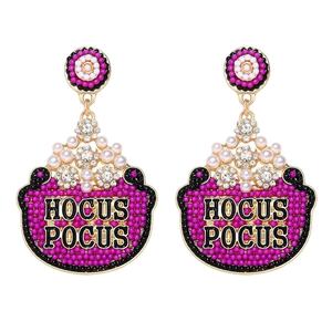 Elección elegante artesanía bordado con cuentas Rosa Santa pendientes colgantes elegante joyería de lujo y Premium por Hiba Enterprises - Product Image 2