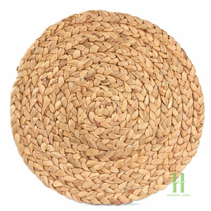 NEW DESIGN Natural Seagrass and Water Hyacinth Woven Placemat Round Decorative <b>Table</b> <b>Mat</b> with Flower Shape - Product Image 2