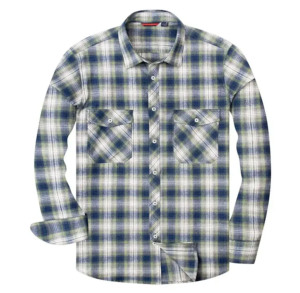 Chemises en flanelle personnalisées par le fabricant, 100% coton, manches courtes, coupe courte, à carreaux, boutonnées pour hommes - Product Image 1