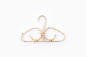Percha de ropa de ratán, percha de ropa tejida natural, percha duradera para armario, elegante organizador con gancho para organizar el guardarropa - Product Image 3