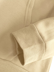 Sweat-shirt à capuche personnalisé beige, pull décontracté pour adultes, toutes saisons, vêtements promotionnels, impression sérigraphique, fabriqué au Bangladesh - Product Image 4