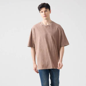 Camiseta Nueva con Lavado Ácido, Estampado Personalizado, Estilo Vintage, Oversize, de Algodón, para Hombre y Mujer, Ropa Casual - Product Image 3