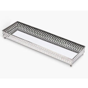 Decorative Metal Serving Tray Modern Home Decor Decorative Leaf Metal Tray Stylish <b>Tabletop</b> <b>Display</b> & Serving Piece - Product Image 3