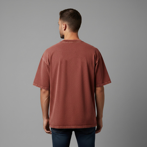เสื้อยืดโอเวอร์ไซส์ผู้ชาย สไตล์ลำลอง ทรงหลวม สตรีทแวร์ ผ้าฝ้าย คอกลม แขนสั้น ไหล่ตก ทรงสบาย แฟชั่น - Product Image 5