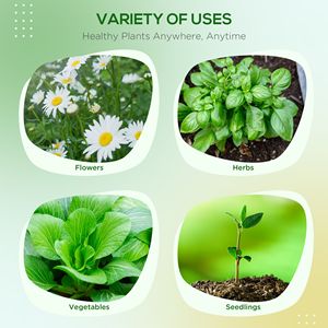 Fioriera Rialzata Portatile in Acciaio Effetto Rattan con Gambe e Ripiano Porta Attrezzi, Modello per Erbe, Verdure e Fiori, Grigio - Product Image 4