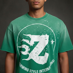 Camisetas Personalizadas para Hombre, 100% Algodón, Estilo Urbano, Gráficas, Cuello Redondo, Corte Holgado, Tejido Grueso de 200 Gramos, Impresión Digital - Product Image 5