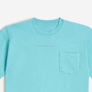 T-shirt en coton tendance et élégant pour homme, motif uni décontracté, flanelle avec tissage tricoté, taille plus, sans col, uni, teint, respirant - Product Image 4