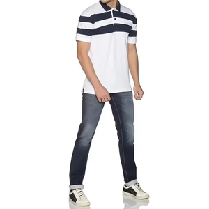 Polo pour homme en coton 100% confortable, uni, personnalisé avec broderie, manches courtes - Product Image 4