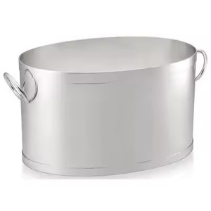 Bac à glace métallique pour la maison, seau isotherme en acier inoxydable pour fêtes, refroidisseur de vin et de bière pour événements - Product Image 1