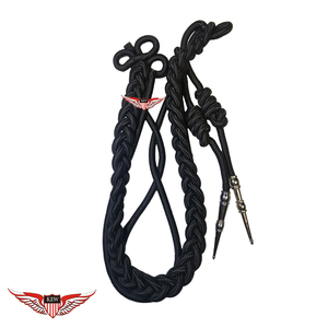Cordons d'épaule tressés en aiguillette avec embout argenté métallique, style classique, en nylon et coton, pour vêtements - Product Image 5