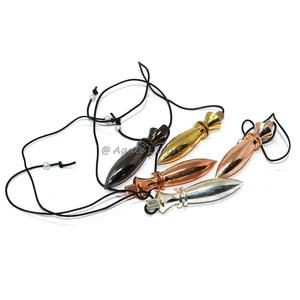 Mini Drop Engraved Pentagram Metal Pendulum for Metaphysical Healing Pendulum, Stone Crystal for Reiki Healing, Dowsing - Product Image 4