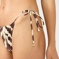 Ensemble de bikini imprimé zèbre pour femmes, maillot de bain deux pièces, haut triangulaire, bas à lacets, vêtements de plage sexy, maillot de bain d'été
