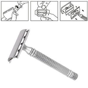 Maquinillas de Afeitar de Seguridad Profesionales de Acero Inoxidable para Hombre, Reutilizables, Manuales, con Acabado Espejo, para el Cuidado Diario - Product Image 2