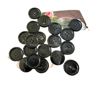 Alta calidad lujo clásico negro marrón oscuro botón traje chaqueta abrigo suéter uniforme genuino cuerno botones estilo alta costura - Product Image 3