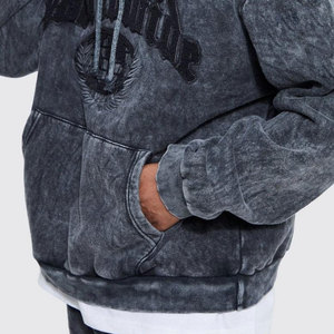 Conjunto de Sudadera y Pantalones Cortos de Forro Polar Unisex Personalizado 2026, Estilo Casual de Invierno, Desgastado, Efecto Descolorido por el Sol, Lavado Ácido, Novedad al por Mayor para Mujer - Product Image 6