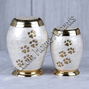 Elegant Pet Memorial Urn With Paw Print <b>Design</b> and Polished Surface for a Dignified Tribute <b>by</b> Axiom Home Accents - Product Image 5