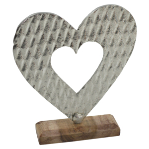 Diseño Festivo Metálico con Acabado Plateado, Ideal para Decoración Navideña, Decoración Festiva, Diseño de Vajilla Metálica con Forma de Corazón - Product Image 4