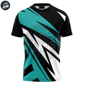 T-shirts de sublimation au design unique pour hommes, en Spandex/Polyester, coupe ajustée, col contrastant, haute qualité, nouvelle mode, respirants - Product Image 2