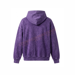 Nouvelle Tendance 2026 : Sweat à Capuche Vintage Streetwear de Haute Qualité 100% Coton Brodé, Délavé à l'Acide, Écologique – Série High Street - Product Image 2