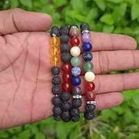 Bracelet en perles de quartz clair à sept chakras, bijoux en cristal énergétique coloré pour le yoga, la méditation, le reiki, cadeau en gros