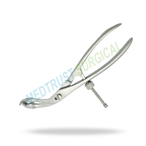 Pinzas de sujeción de huesos Lane, juego de instrumentos manuales de 9.75 pulgadas (24.5 cm), instrumento quirúrgico ortopédico de acero inoxidable con tornillo ajustable - Product Image 3