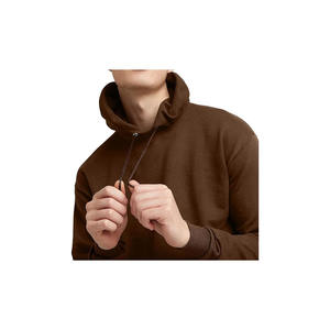 Sudadera con Capucha Lisa Marrón para Hombre, Mezcla de Algodón, Estilo Urbano Personalizable - Product Image 3