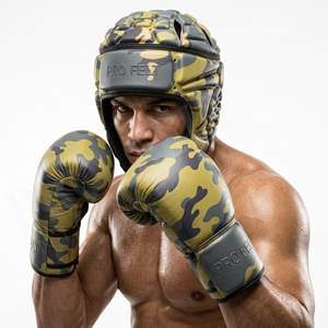หมวกป้องกันศีรษะลายพรางพิมพ์ลายทั้งใบ สำหรับรักบี้ มวย MMA  แบบนุ่ม ปรับได้ พร้อมเชือกผูก  สำหรับนักกีฬาและนักต่อสู้ - Product Image 3