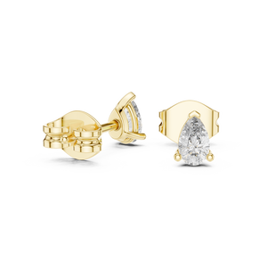 Pendientes de Diamantes Cultivados en Laboratorio con Corte Pera de 0.25CT, Chapados en Oro Amarillo de 18K y Rodio, Regalo para Mujer, Compromiso, Boda, San Valentín - Product Image 4