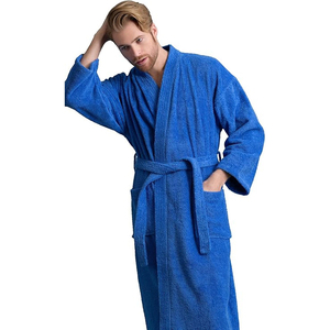 Top Selling Breathable Winter Warm Terry Thermal Quick Dry Long Sleeve <b>Men's</b> <b>Bathrobe</b> with Bath <b>Towels</b> for Adults - Product Image 6