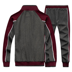 Ensemble de survêtements en molleton décontracté d'hiver de haute qualité, sweat-shirts et pantalons de survêtement personnalisés pour hommes, survêtement surdimensionné confortable, gris - Product Image 2