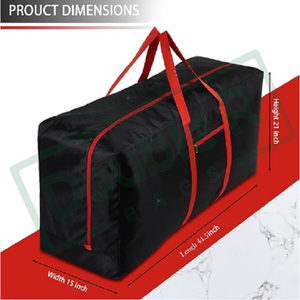 236L Luggage & Travel Bags Storage Organizer Bag <b>Heavy</b> Duty 1680D Nylon Carry Bag for Clothes <b>Blankets</b> Toys and Moving - Product Image 3