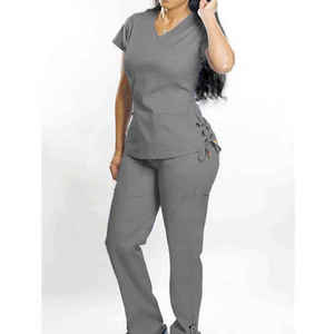 Uniformes Médicos Cómodos y Elásticos para Doctores y Enfermeras, Conjunto de Blusa y Pantalón - Product Image 2