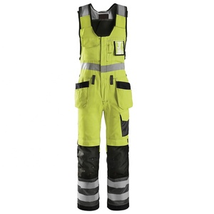 Hi <strong>Vis</strong> One Piece <strong>Trousers</strong> <strong>High</strong> Visibility Bib Pant <strong>Work</strong> Overalls for Men - Product Image 1