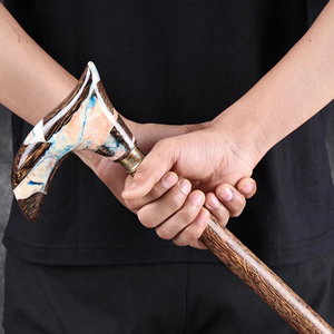 Bastón de Trekking de Madera Resistente para Camping, Bastón de Madera Natural con Acabado Liso para Caminar y Hacer Senderismo - Product Image 4
