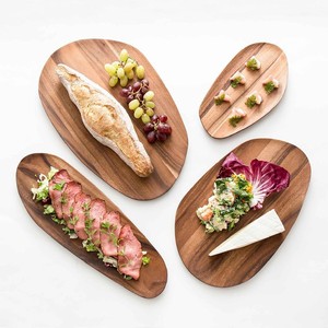 Service de vaisselle en bois luxueux pour dîner gastronomique, assiettes en bois pour buffet. - Product Image 2