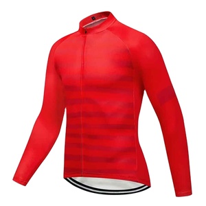 Slim Fit Long Sleeve <b>Cycling</b> Jersey Sets Quick Dry Breathable Lightweight Four Way Stretch Anti Bacterial 100% Polyester - Product Image 3