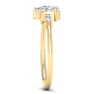 แหวนหมั้นเพชรโมอิสซาไนต์ทรงหยดน้ำ 14K ทองคำแท้ น้ำหนัก 0.89 กะรัต สำหรับผู้หญิง เครื่องประดับหรูหรา ราคาขายส่ง REYES - Product Image 3