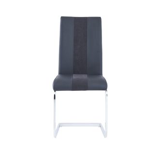 Ensemble de 4 chaises de salle à manger en tissu noir ALTIS - Product Image 1