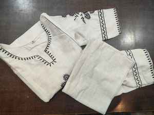 Conjunto de Traje de Algodón Flexible de Primera Calidad con Cordones Bordados para Mujer, con Tela Suave y Transpirable para Uso Diario y Festivo, en Venta - Product Image 5