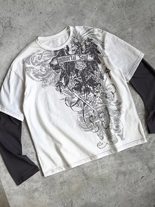 Camiseta de Manga Larga de Doble Capa con Estampado de Alma Inmortal para Hombre, Estilo Urbano, 100% Algodón, Color Sólido, Fabricada por OEM - Product Image 4